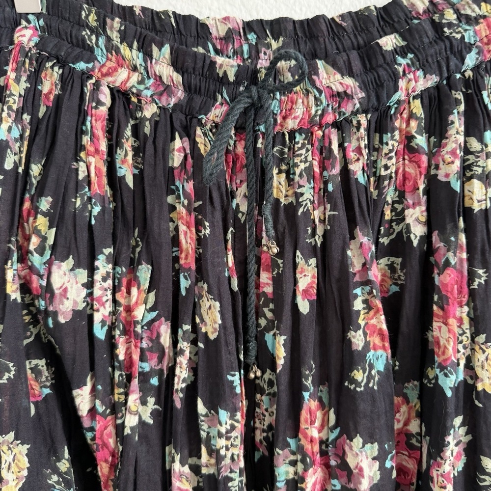 Vintage Huntington Ridge Large Floral Maxi Skirt Cotton Cottagecore Boho Flowy - Picture 2 of 6